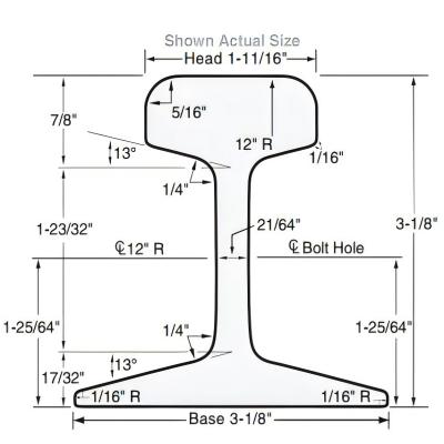 asce 30 rail dimensions