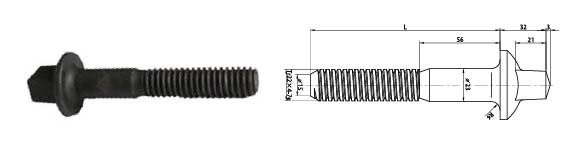 T type screw spike NF-F 50014