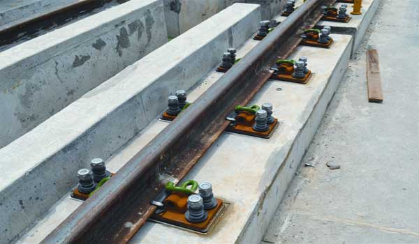 rail fastening system and foundation