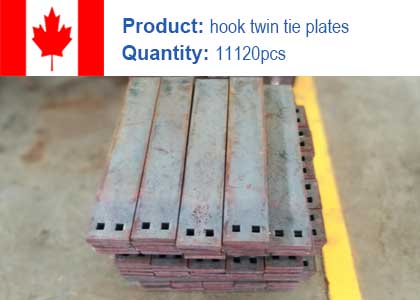 Hook twin tie plate project in Canada